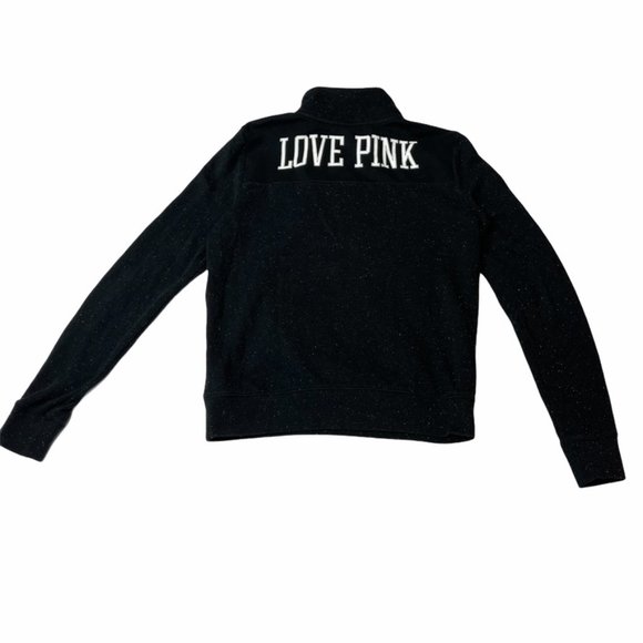 Victoria's Secret PINK Black Speckled Sweatshirt S - Picture 2 of 7